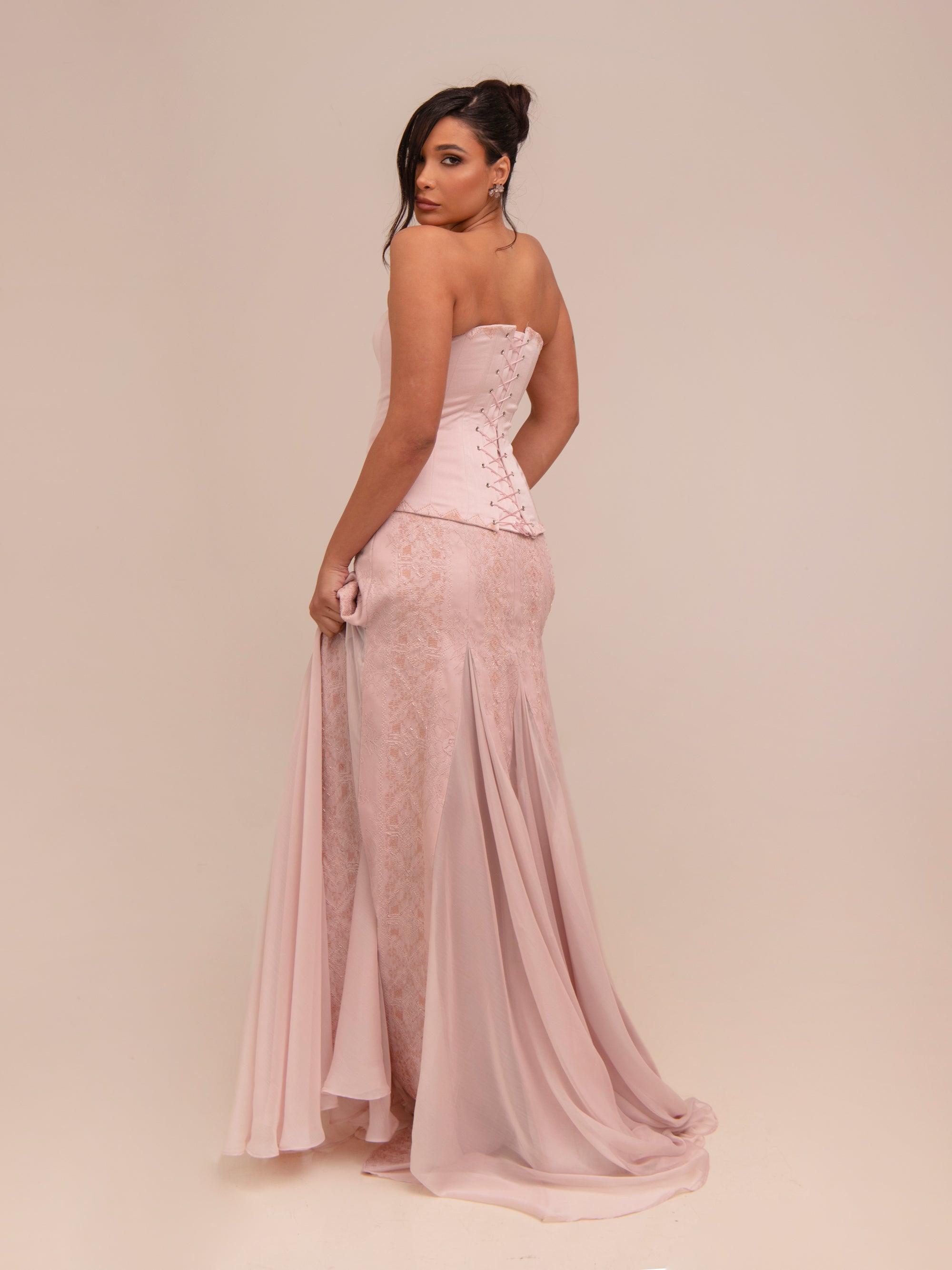 Banayek lace Skirt, Corset and Lace capelet