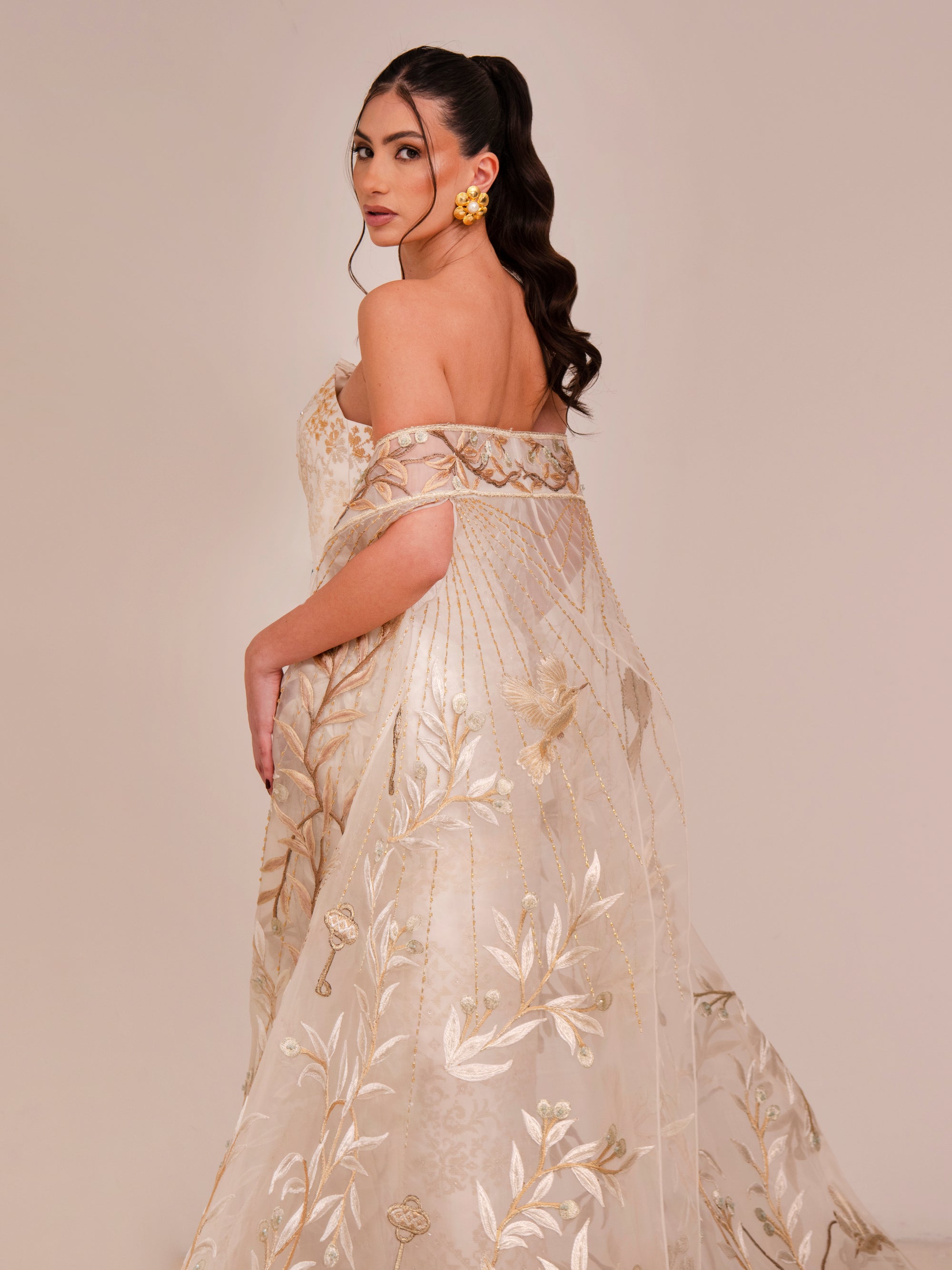Bella Gown with cape